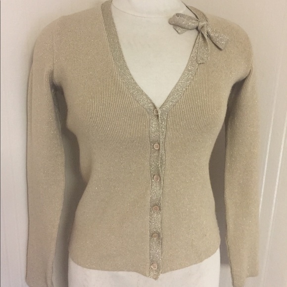 gold sweater jacket